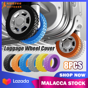 8Pcs Travel Luggage Wheel Covers Reduce Noise Trolley Caster Protective Cover Silicone Thicker Texture Suitcase Wheels Cover