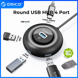 ORICO USB กลมกล่องกระจายสัญญาณ4อะแดปเตอร์ฮับ USB พร้อม Type C USB สายอินพุต