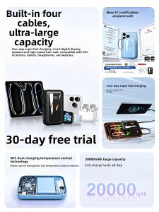 YOUJIN | Quick Charge Large Capacity Thin Portable Power Bank 20000mAh