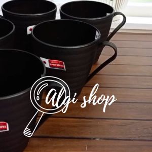 12Pcs  Gratis sndok Gelas tangkai tebal style japan bebas BPA