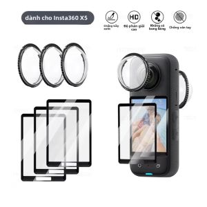 Tectinter | Insta360 X4 X5 X4 Air Kính Cường Lực Phim Bảo Vệ Màn Hình Chống Trầy Xước Bảo Vệ Ống Kính Nắp Bảo Vệ Bộ Phụ Kiện Máy Ảnh