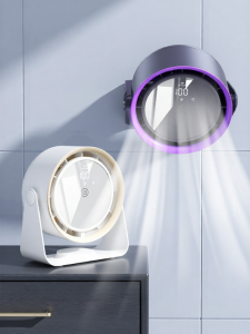 Portable Desktop USB Charging Fan Powerful Office Kitchen Wall Hanging Fan Long Battery Life Student Bedroom Dormitory Fan