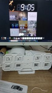 Caixing รุ่นCX-2218 นาฬิกาLED3มิติ นาฬิกาตกแต่งห้อง พร้อมสายUSBและถ่าน Backup มีUSB (No adapter) พร้อมส่ง