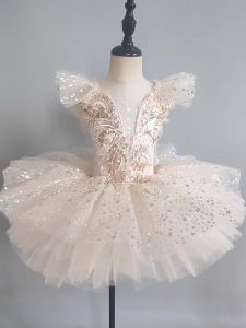 Budak Perempuan Balet Hari Kanak-Kanak Tarian Persembahan Puteri Little Swan Kanak-kanak Puffy Skirt Skirt Pakaian Persembahan