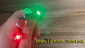 Nút Power Kim loại nhấn Tự Khóa 12mm Công tắc Self-Lock Điện (3V-24V | 110-220V) Vỏ Kim loại chống nhiệt độ Chống nước IP67