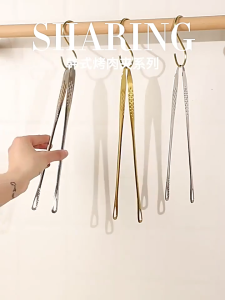Stainless Steel Barbecue Clip Food Tongs Cooking Grill BBQ Ice Snacks Steak Serving Clip Kitchen Cooking Tools
