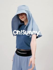 Ohsunny xách tay rộng vành mũ che nắng Mũ tai bèo với mũ có vành che cổ bảo vệ đầy đủ chống UV UPF50 +