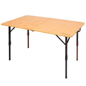 Kingcamp | Portable Adjustable Height Bamboo Surface Table