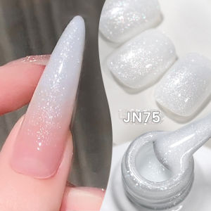 BORN PRETTY 10ml Milky White Jelly Glitter Gel Nail Art Polish Nude Semi Permanent Soak Off UV LED Varnish Sparkle Syrup Gel Nail