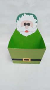 Keranjang Parcel/Hampers Model Kepala Santa SemiKulit Edisi Natal Unik Termurah