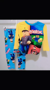 PIYAMA ANAK LAKI IMPORT MURAH  BAJU TIDUR ANAK LAKI LENGAN PANJANG ROBLOX COTTON PRINTING