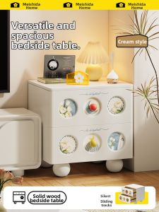 MEISD | White Princess Style Bedside Cabinet