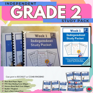 GRADE 2 Independent Study Pack Worksheet/Workbook HomeSchool Learning Materials | RABAH UP STORE
