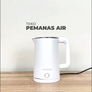 MIISOO Teko Listrik Pemanas Air Water Heater Stainless Steel Boiling Water 1.8L Food Grade Portable