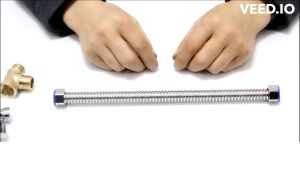 selang flexible kaku 50cm FH-H stainless steel sus 304 panas water heater hzw