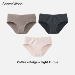 Secret World | Low Waist Cotton Briefs with Anti-bacterial and Seamless Design