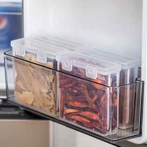 ZHANGRONGTU | Transparent Sealed Spice Organizer Box