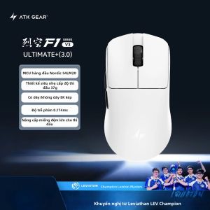 Chuột Chơi Game Không Dây ATK F1 V3 Ultimate 8K 40000DPI 850IPS Độ Trễ 75G Con Lăn Quang Học Esports Hợp Tác Thương Hiệu Kép 8K LEV Dùng Được Cho Cả Hai Tay