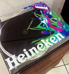 Heineken Limted Edition Audio Technica AT-LP70XBT Belt-drive Turntable - Black/Silver