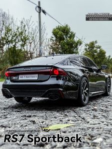 Audi RS7 Model 1:24 Alloy Car Toy Realistic Steering Shock Absorption Boys Collectible Display Simulation Vehicle Metal Model