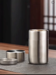 Zen Matcha Stainless Steel Canister - Tempat Penyimpanan Bubuk Teh Matcha Bahan Stainless Steel