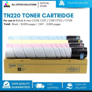 AOS Toner Cartridge TN220 (Premium Japan Powder) for Konica Lower Capacity For use in Bizhub & Ineo C221S/C221/C281/C7122/C7128