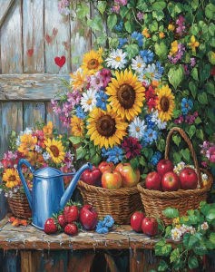 Painting By Numbers On Canvas Sunflower Picture Color Canvas Painting Acrylic Paints Handmade Home Decoration