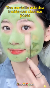 Masker Gelembung Alpukat dengan Kompleks Asam: Menghilangkan komedo secara instan Masker Perawatan Komedo dan Jerawat 4g x 12 bungkus Masker Pelembap dan Pembersih Menghilangkan Komedo Pembersihan Mendalam