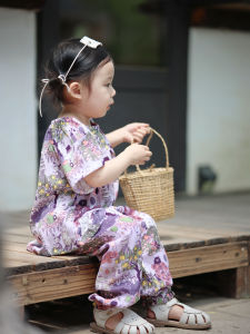 เด็ก ฤดูร้อน เส้นใยไม้ไผ่บาง ชุดนอน แขนสั้น กางเกงขายาว เสื้อผ้าบ้าน เครื่องปรับอากาศ ชุดสูท ชุดเด็กผู้ชายเด็กผู้หญิง