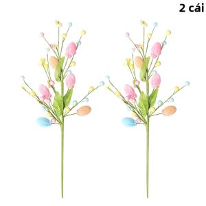 Lễ Phục Sinh Hoa Trứng Cành Cây Nhân Tạo Thực Vật 1/3 Chiếc 2025 Happy Easter Đảng Nhà Bình Hoa Mùa Xuân Thân Cây DIY Bó Hoa Trang Trí