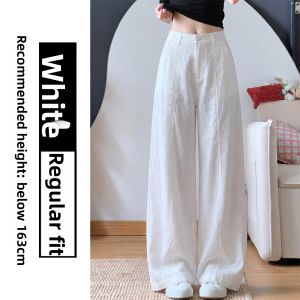 YIFANSHI | Slimming Comfortable Blue Linen Blend Womens Pants