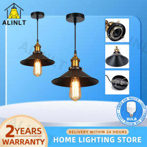 【Free Bulb】Retro Pendant Light Vintage LED Chandelier Ceiling Light Industrial Drop Lamp Bar Bathroom Kitchen Dining Hanging Light ALINLT