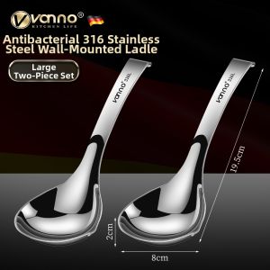 VONNO | Wall-mounted Soup Spoon Deepened Public Large Stainless Steel