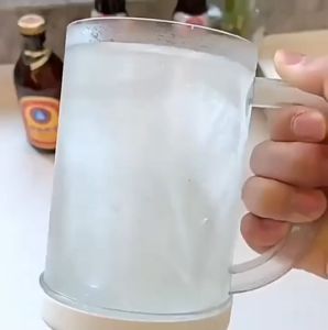 แก้วน้ำ น้ำแข็ง แก้วเครื่องดื่มเย็น แก้ว 2 ชั้น แช่ทำน้ำแข็งในตู้เย็น แก้วทำน้ำแข็ง 2 in 1 M415