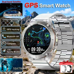 2025 New Military GPS Smart Watch 3ATM Waterproof 730mAh Battery BT Call Heart Rate Blood Pressure Sports tracker Smartwatch Men