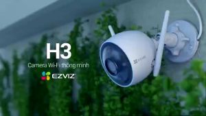 Camera ngoài trời & trong nhà Wifi Ezviz H3 3MP 2K Siêu Nét Tích Hợp AI Nhận Diện Người Và Xe Màu Ban Đêm Đàm Thoại 2 Chiều
