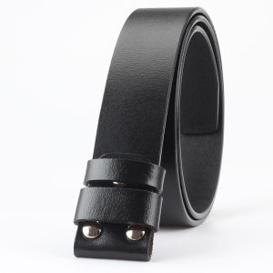 Mens Genuine Cowhide Leather Belt Without Buckle DIY Belt Accessories High Quality Wild Belts