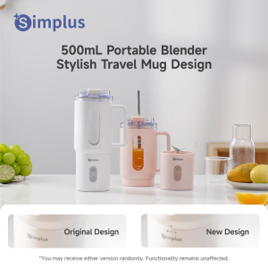 Simplus Portable Blender Wireless Juicer Cup To-Go Travel Mug丨500mL Large Capacity丨Multifunctional Car Use ZZJH011