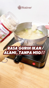 NUTIVER Kaldu Ikan Bubuk Non MSG / Bumbu Dapur Powdered Fish Stock Non-Msg