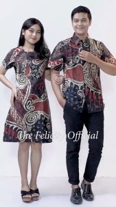 Batik Couple Dress Batik Wanita Kemeja Pria Batik Abstrak Modern mulan by felicity