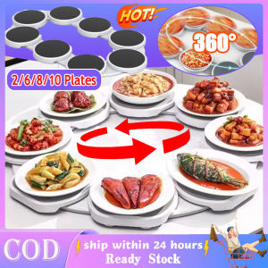 Rotating Serving Tray Turntable For Dining Table Expandable 360° Lazy Rotating Dining Table Tray Multi-Functional Plate Household Trays For Party Camping Outdoor Events Restaurant Easy To Assemble