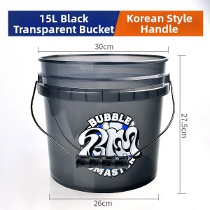 QUJIA | Transparent Water Bucket with Filter Wheels Lid and Portable Storage Box for Car Washing