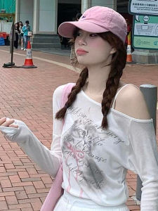 Áo Thun Tay Dài Ice Silk Dáng Mỏng Cho Nữ Mùa Hè 2025 Thường Ngày Phong Cách Hàn Quốc Dáng Rộng Thoải Mái Chống Tia UV