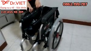 Xe Lăn Điện Lucass XE-301 [CHÍNH HÃNG] - Xe lăn tay chạy bằng điện cho người già khuyết tật bảo hành 12 tháng