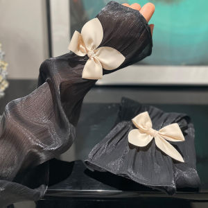 XUANXUAN | Summer New Sweet Princess Style Butterfly Knot Sunshade Sleeve Covers Women Loose Ice Sleeve Arm Protection Covers Fashionable Polyester