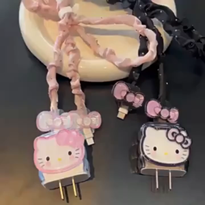 【ส่งจากไทย มาใหม่ 1ชุด 5ชิ้น】เคสสายชาร์จ สำหรับ iPhone 18w/20w สายชาร์จ ลายการ์ตูนน่ารัก Hello Kitty