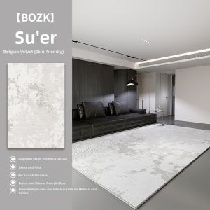 BOZK | Wipeable Grey Modern Rug