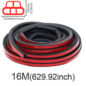 Rubber Car Door Seal Strip Double Layer Sealing Protector Sticker B Shape Weatherstrip Seals Sound Waterproof Weather Strips
