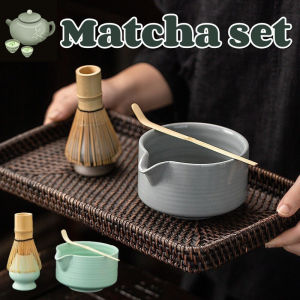 Japanese Tea Sets Traditional Matcha Gift Set Matcha Whisk Spoon Ceramic Matcha Bowl
