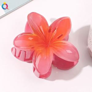 Kẹp Tóc Hoa Gradient 3 Inch Dành Cho Nữ Kẹp Tóc Hoa Tươi Bằng Nhựa Resin Thanh Lịch Phụ Kiện Tóc Thời Trang Cho Bé Gái